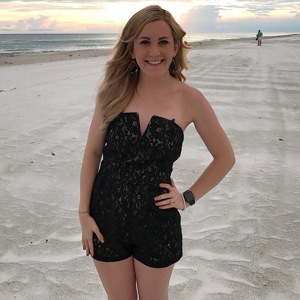 J.O.A. Strapless romper